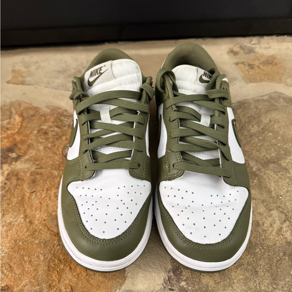Nike Olive and White Low-Top Sneakers - Picture 2 of 4